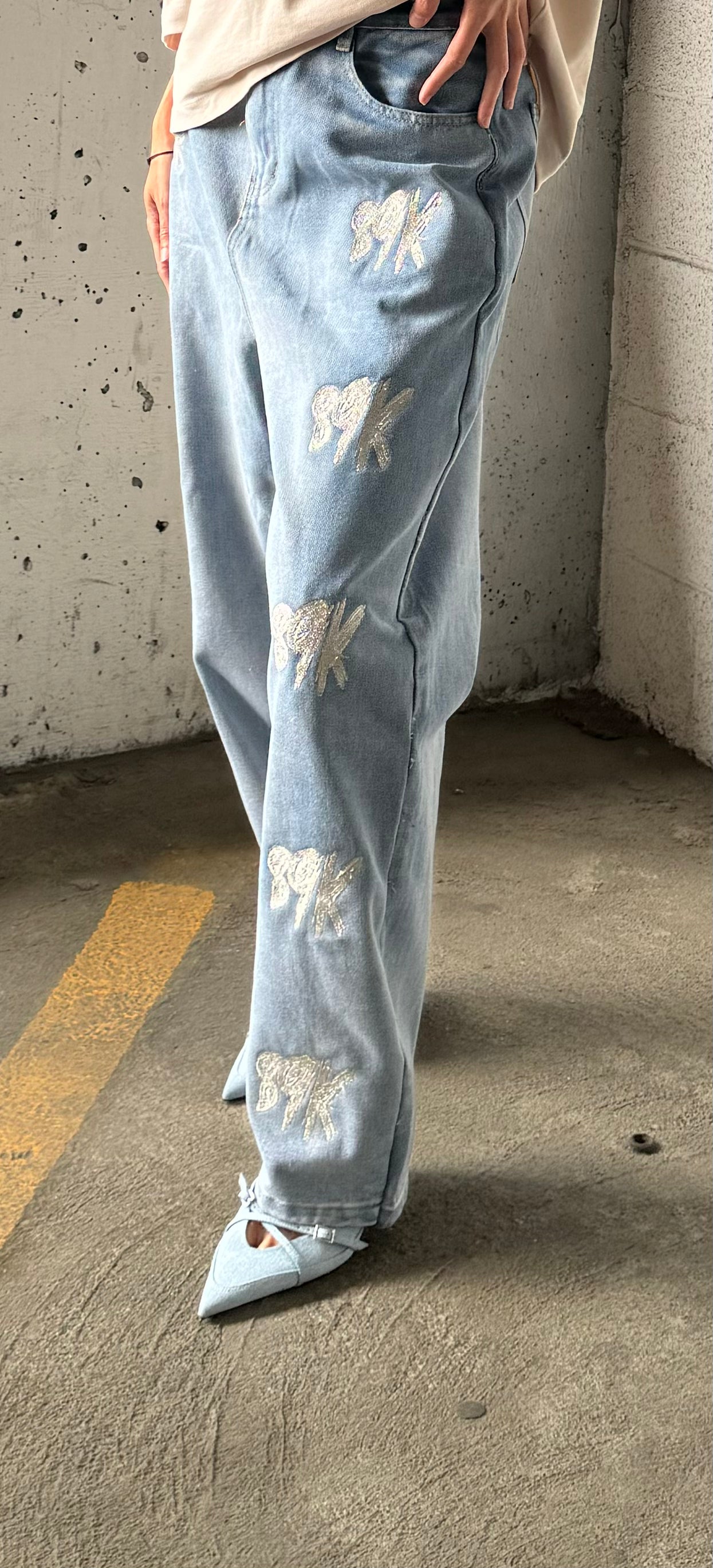 The Palm Jeans in Platinum